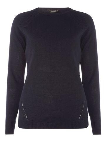 Dorothy Perkins Navy Rib Detail Jumper