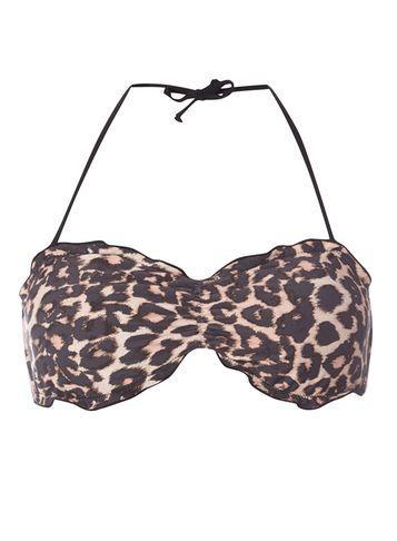 Dorothy Perkins *vero Moda Leopard Bandeau Bikini Top