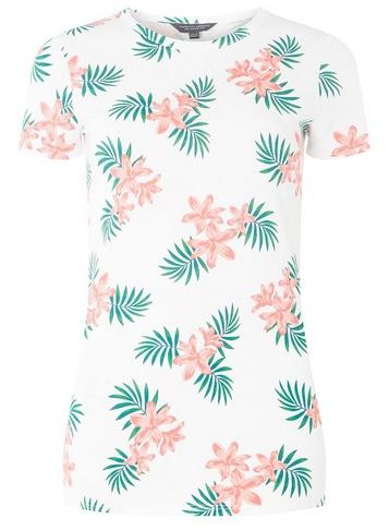 Dorothy Perkins *tall Ivory Tropical Print T-shirt