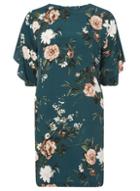 Dorothy Perkins Green Floral Print Shift Dress