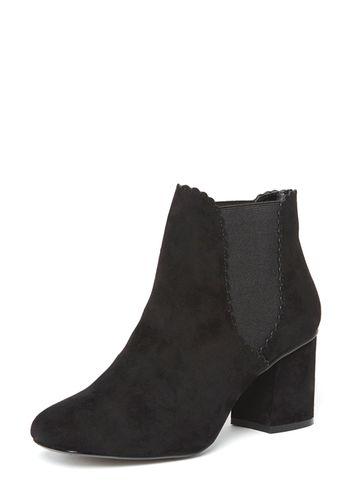 Dorothy Perkins Black 'anna' Scallop Edge Boots