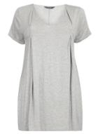 Dorothy Perkins Dp Curve Grey Pleat Front Tee