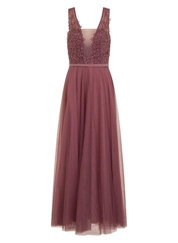 Dorothy Perkins *little Mistress Blush Applique Maxi Dress