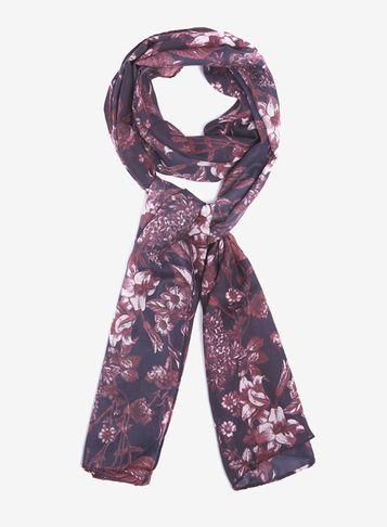 Dorothy Perkins Multi Coloured Sketchy Floral Print Chiffon Scarf