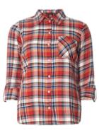 Dorothy Perkins Red, Blue And Orange Checked Shirt