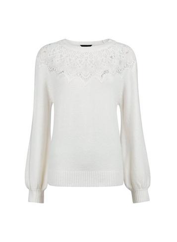 Dorothy Perkins Ivory Lace Yoke Jumper