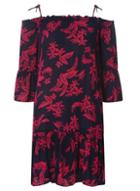 Dorothy Perkins Pink And Navy Floral Dress
