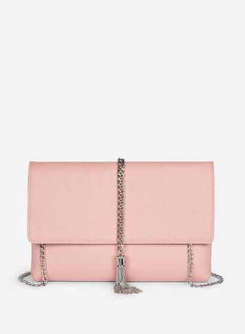 Dorothy Perkins Blush Chain Tassel Clutch Bag