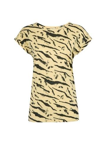 Dorothy Perkins *tall Yellow Lemon Printed Roll Sleeve T-shirt