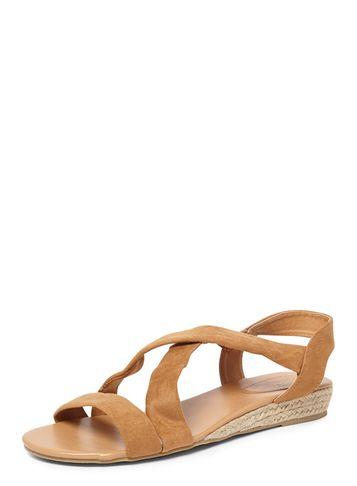Dorothy Perkins Wide Fit Tan 'flavour' Wedge Sandals