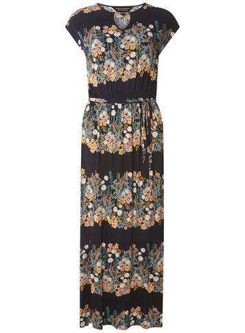 Dorothy Perkins Navy Floral Jersey Maxi Dress