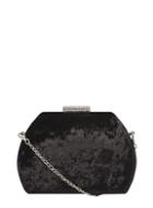 Dorothy Perkins Black Velvet Gem Lock Clutch Bag