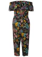 Dorothy Perkins Black Tropical Culottes Jumpsuit