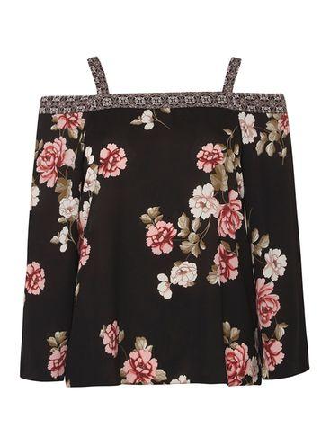 Dorothy Perkins Floral Geo Print Cold Shoulder Top
