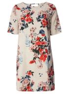 Dorothy Perkins *only Cream Short Sleeve Floral Shift Dress
