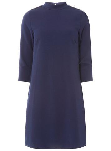 Dorothy Perkins Navy Button Shift Dress