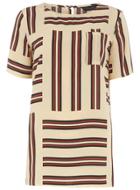 Dorothy Perkins Ivory/red Stripe Tunic