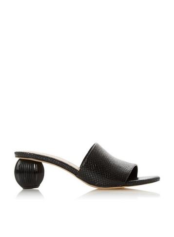 *head Over Heels By Dune Black Meli Ladies Mid Heel Sandals