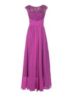 *jolie Moi Pink Lace Detail Maxi Dress