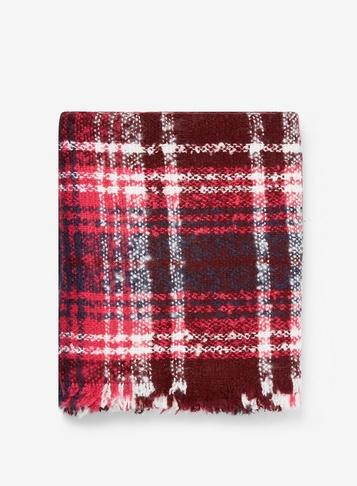 Dorothy Perkins Navy Boucle Check Scarf