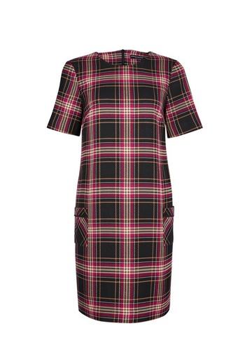 Dorothy Perkins Multi Coloured Check Print Pocket Shift Dress