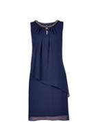 *billie & Blossom Navy Keyhole Trapeze Dress