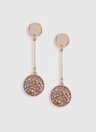 Dorothy Perkins Rose Gold Chushed Paper Drop Earrings