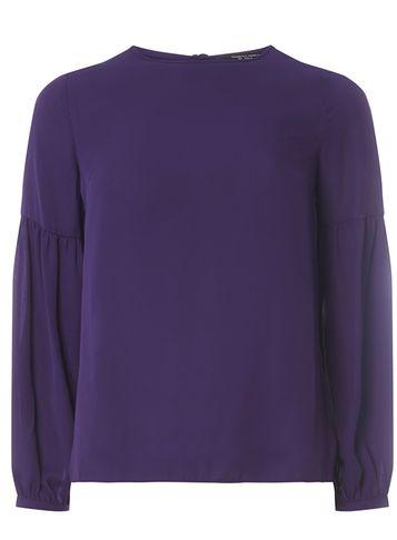 Dorothy Perkins Purple Balloon Sleeve Top