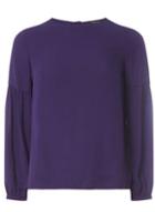 Dorothy Perkins Purple Balloon Sleeve Top