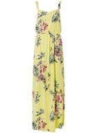 Dorothy Perkins *vila Yellow Floral Print Maxi Dress