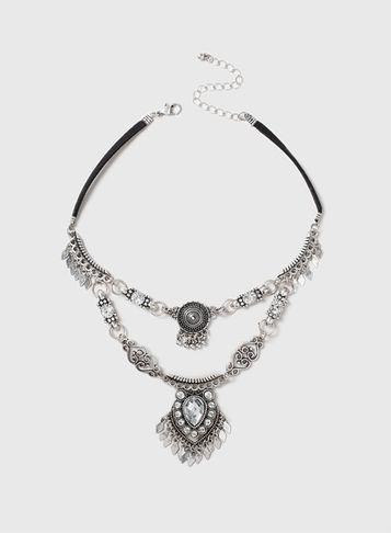Dorothy Perkins Ethnic Drop Choker Necklace