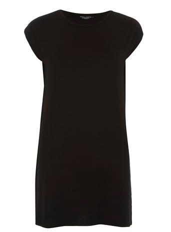 Dorothy Perkins Black Jersey Side Split Top