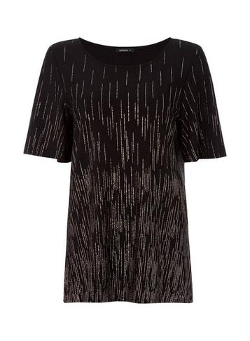 Dorothy Perkins *roman Originals Glitter Front Top