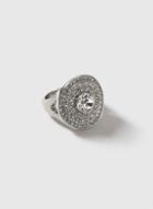 Dorothy Perkins Round Silver Cocktail Ring