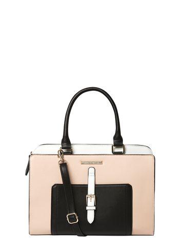 Dorothy Perkins Black And Blush Belted Tote Bag
