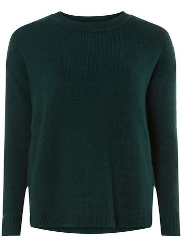 Dorothy Perkins Green Step Hem Jumper