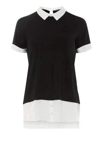 Dorothy Perkins Black Mono Short Sleeve