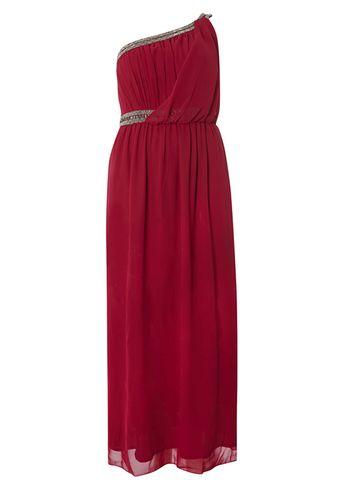 Dorothy Perkins *little Mistress Curve Embellished Berry Maxi Dress