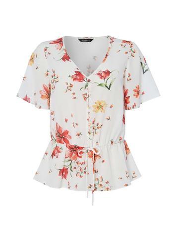 Dorothy Perkins *roman Originals Floral Print Tea Blouse