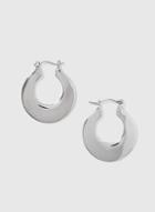 Dorothy Perkins Silver Flat Hoop Earrings