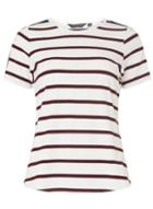 Dorothy Perkins Ivory Striped Trim T-shirt