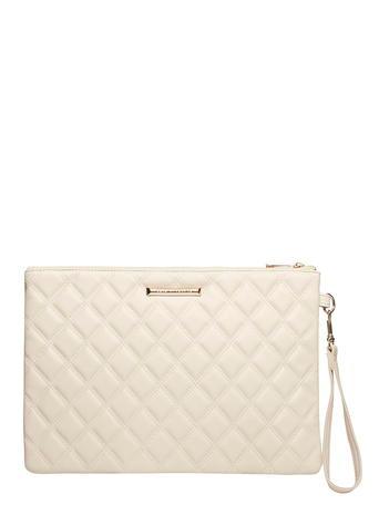 Dorothy Perkins Nude Quilted Wristlet Clutch Bag