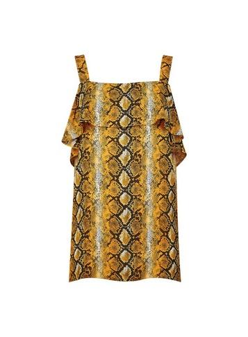 Dorothy Perkins *tall Multi Colour Snake Print Cold Shoulder Top