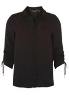 Dorothy Perkins Black Draw Cord Sleeve Shirt
