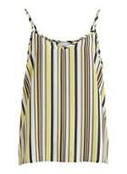 *vila Multi Colour Yellow Stripe Print Camisole Top