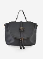 Dorothy Perkins Black Casual Buckle Cross Body Bag