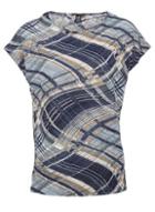 Dorothy Perkins *izabel London Navy Abstract Checked Top