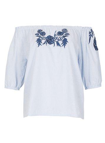 Dorothy Perkins *tenki Blue Off Shoulder Top