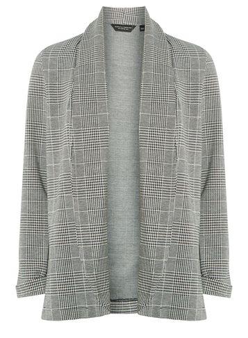 Dorothy Perkins Mono Checked Jersey Blazer