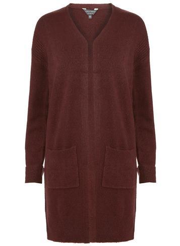 Dorothy Perkins *tall Aubergine Rib Cardigan